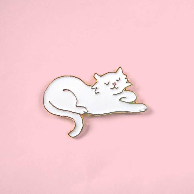 Pin's Coucou Suzette Chat blanc "Pacha"