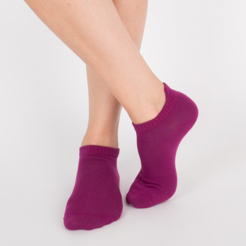 Chaussettes socquettes courtes colorées unisexe Archiduchesse "Aubergine"