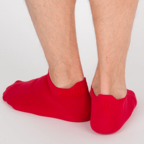 Chaussettes socquettes courtes colorées unisexe Archiduchesse "Rouge Cardinal"