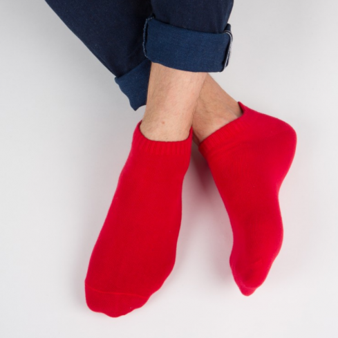 Chaussettes socquettes courtes colorées unisexe Archiduchesse "Rouge Cardinal"