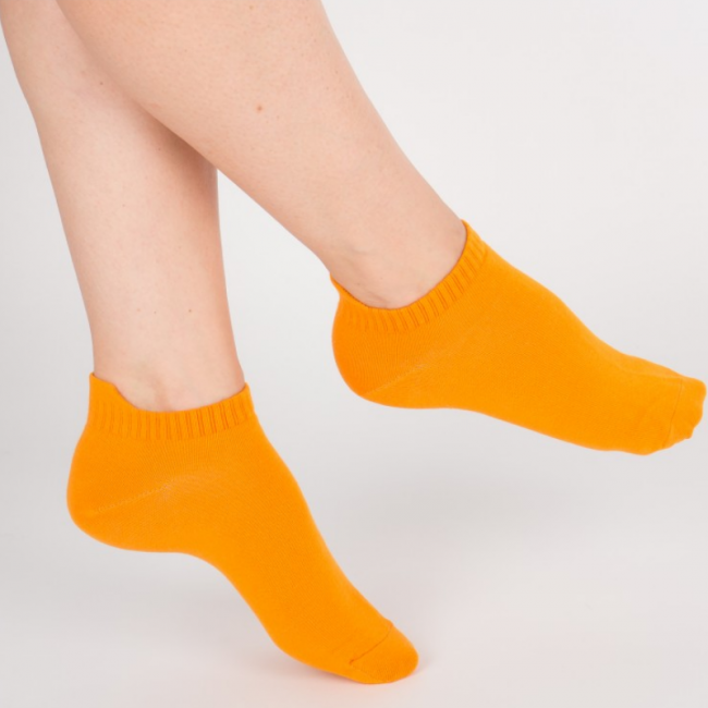 Chaussettes socquettes courtes colorées unisexe Archiduchesse "Orange Mandarine"