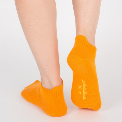 Chaussettes socquettes courtes colorées unisexe Archiduchesse "Orange Mandarine"