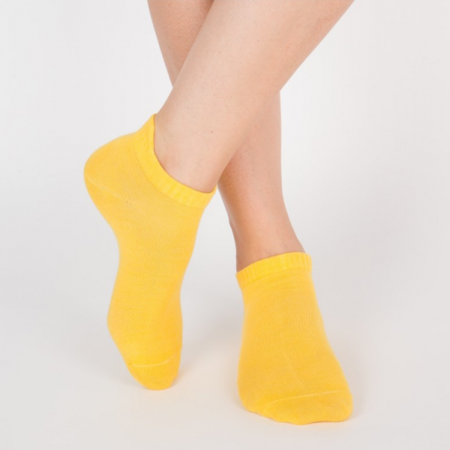 Chaussettes socquettes courtes colorées unisexe Archiduchesse "Jaune Canari"