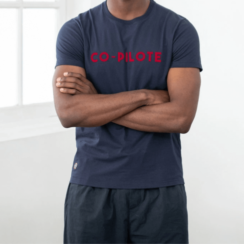tee shirt co pilote made in france "Le JEAN F" par Le Slip Français