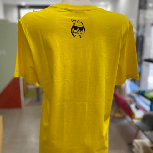 t shirt hérisson unisexe sportswear "hérisson mignon" jaune en coton bio By LMS