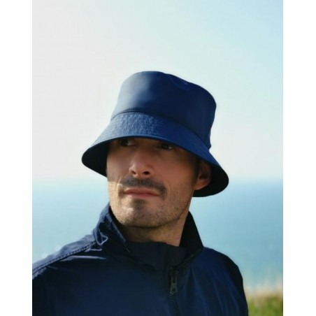 chapeau de pluie, bob unisexe imperméable bleu Le Chapote made in Europe