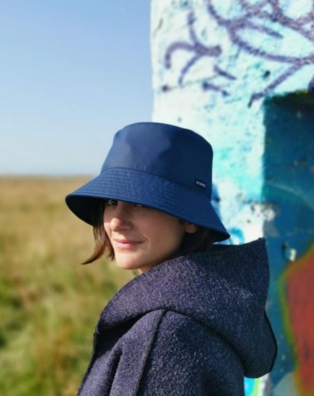 chapeau de pluie, bob unisexe imperméable bleu Le Chapote made in Europe