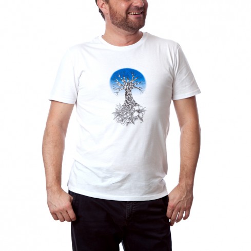 Tee shirt homme branché "Life bleu" collection nature